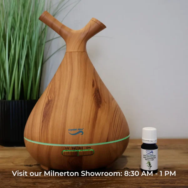 Crystal Aire Sapling Dual-Nozzle Ultrasonic Aroma Diffuser WT-008 - Light Wood - Image 2