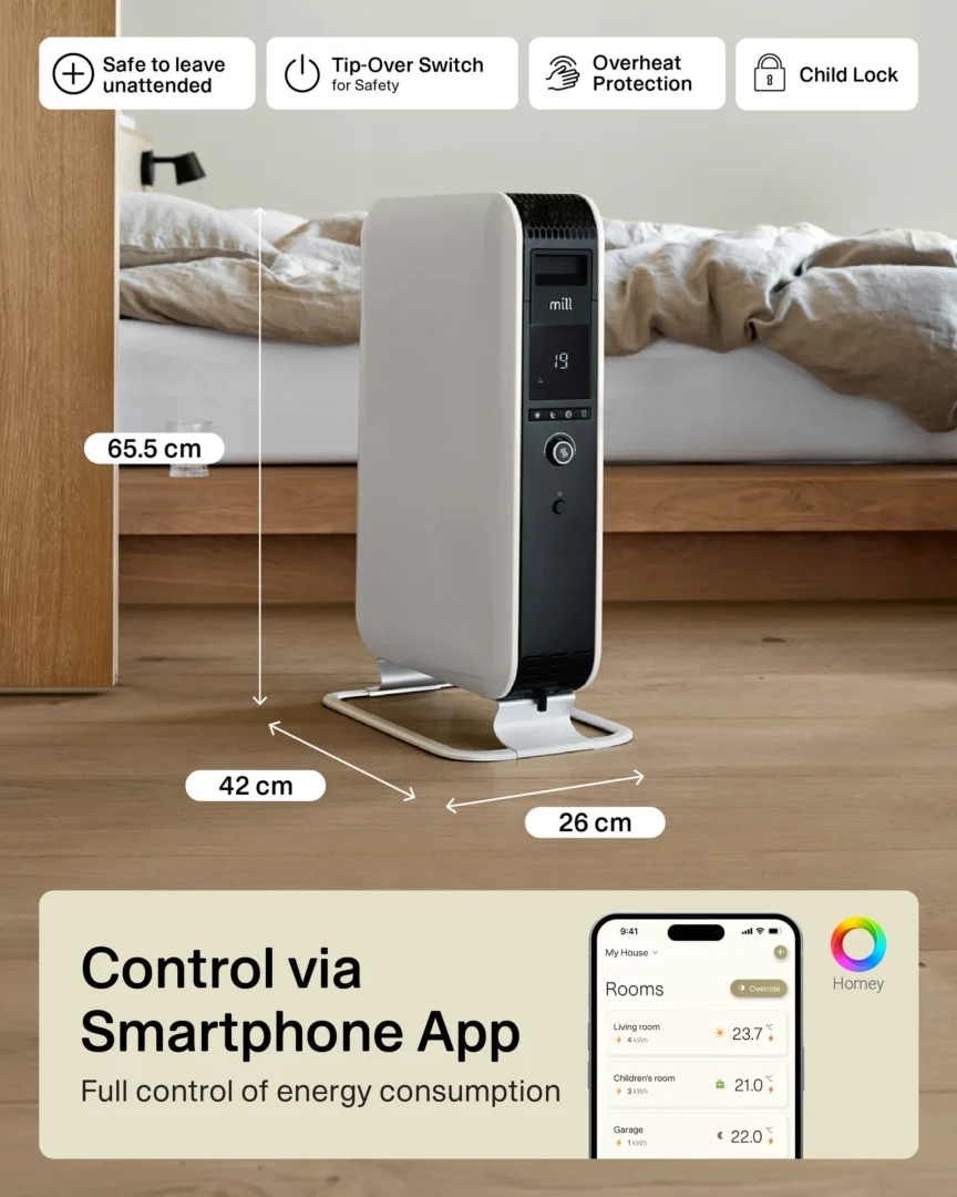 Mill Gentle Air WiFi Oil-Filled Radiator 2000W - Image 12