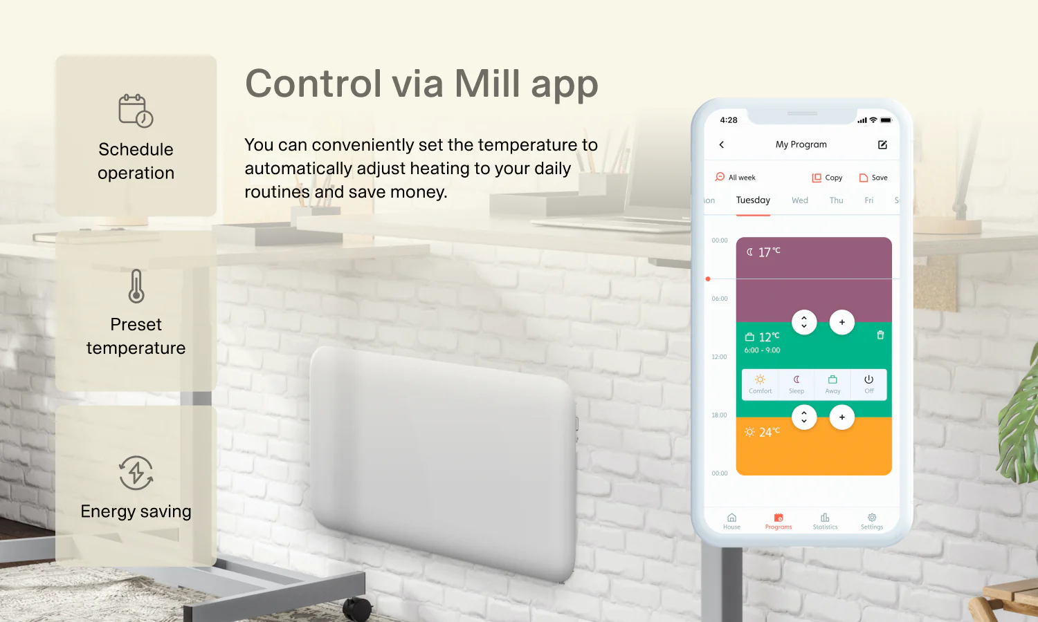 Mill Invisible WiFi Panel and Portable Heater 1500W - Image 10