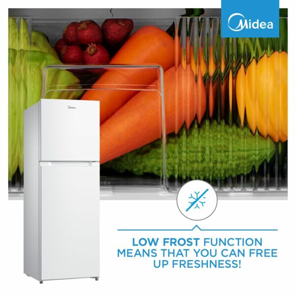 Midea 173L Top Mount Freezer – White - Image 4