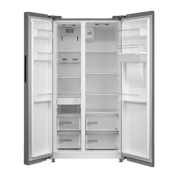 Midea 513L Inverter Side by Side refrigerator – Stainless Steel - Image 2
