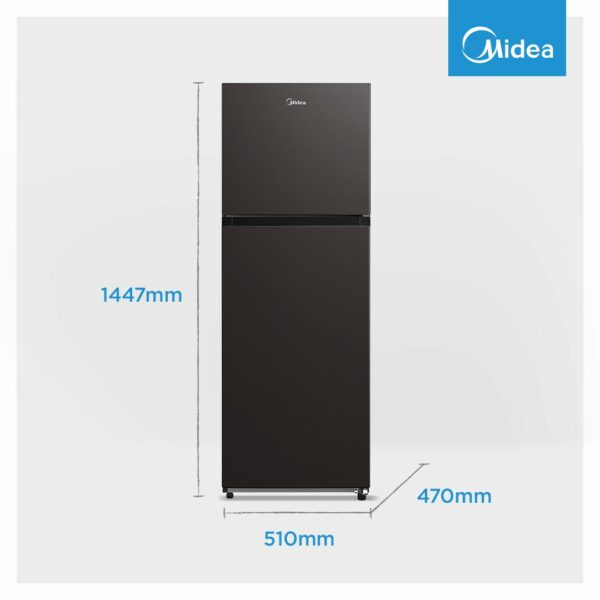 Midea 173L Top Mount Freezer – Black - Image 2