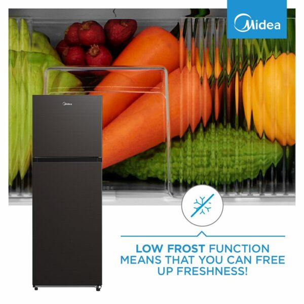 Midea 173L Top Mount Freezer – Black - Image 4