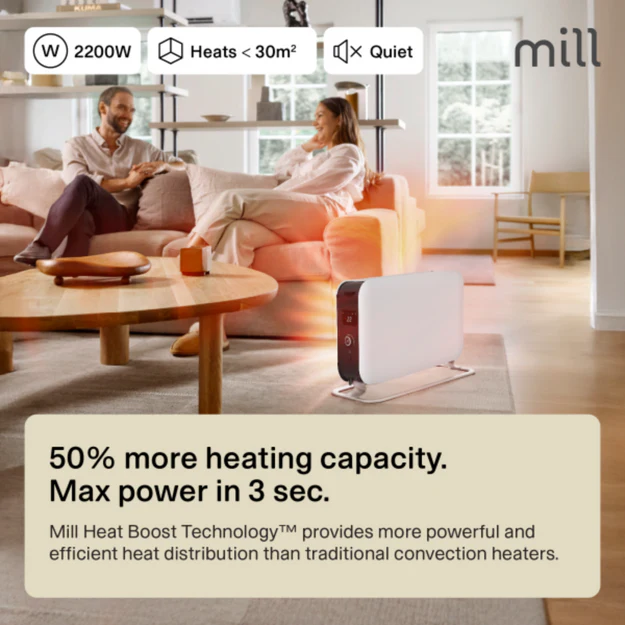 Mill LED Portable Heater 2200W – Silent Convection - Image 6