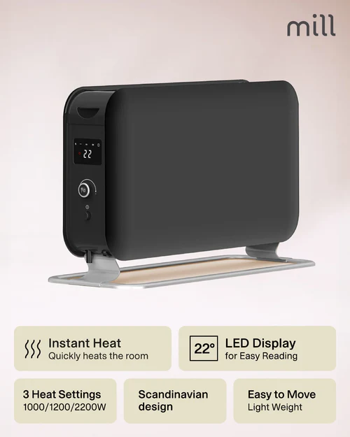 Mill LED Portable Heater 2200W – Silent Convection - Image 14